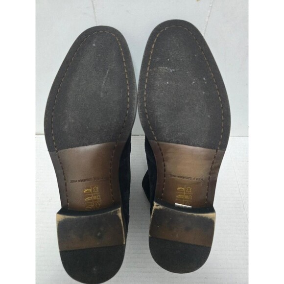 John Varvatos Dark Gray Velvet Mitchell Raw Edge Side Zip Boot Men' Size 9.5 USA - Picture 7 of 12